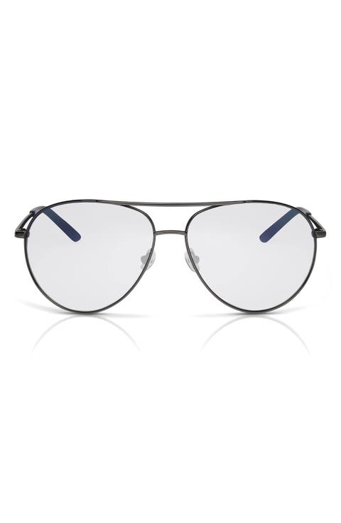 Chance 61mm Aviator Blue Light Blocking Glasses