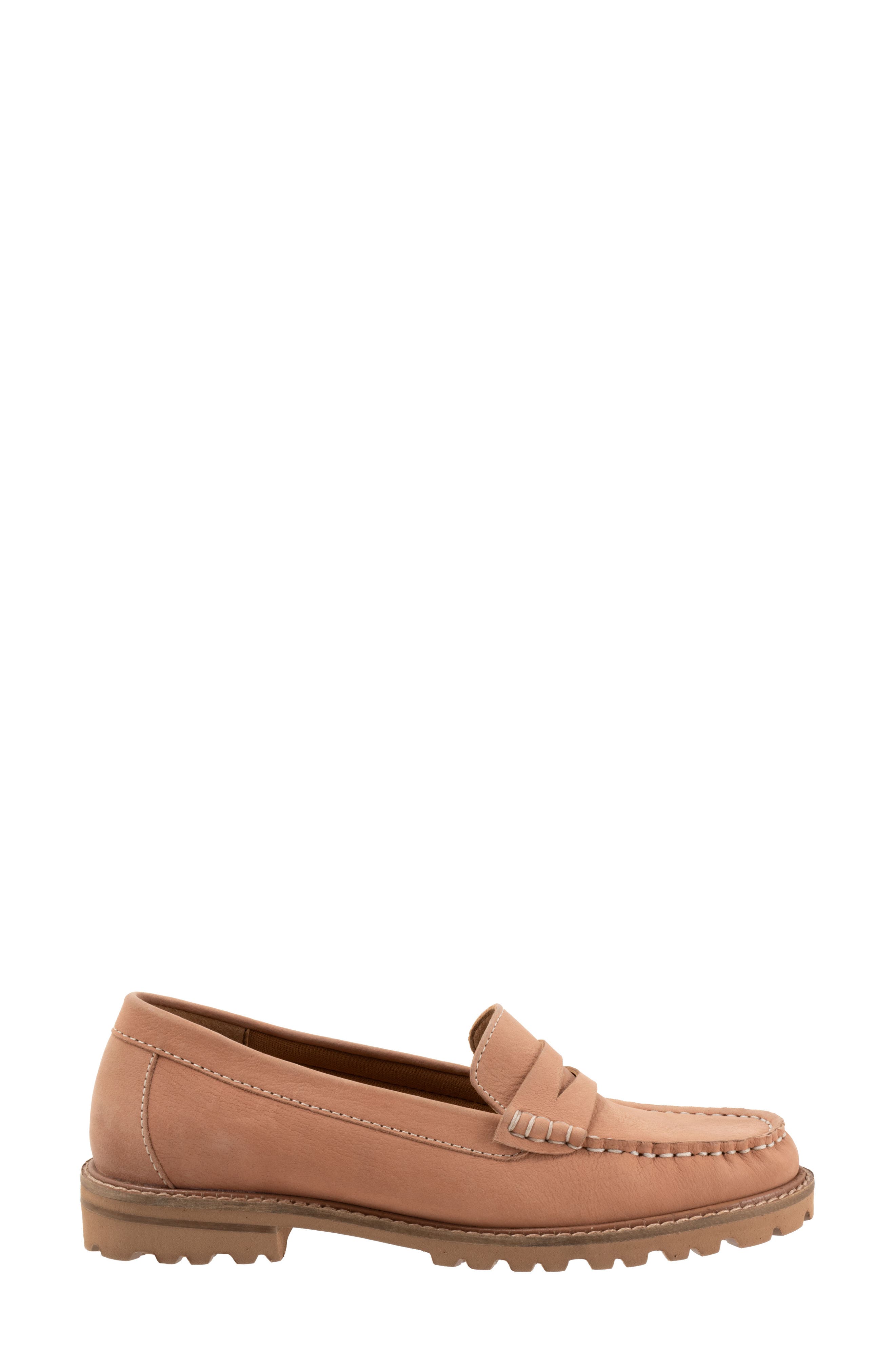 Trotters Francey Loafer, Alternate, color, Pale Pink Nubuck