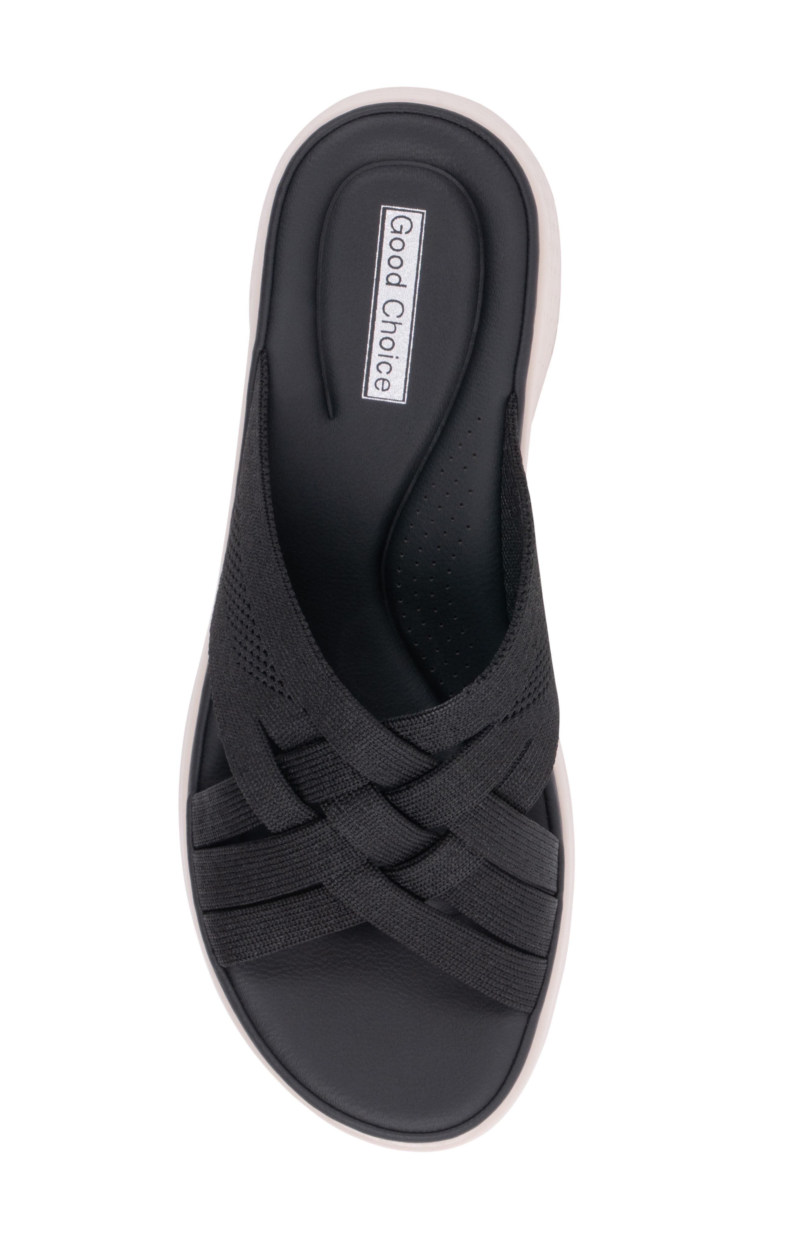 GOOD CHOICE NEW YORK Sellena Slide Sandal, Alternate, color, Black