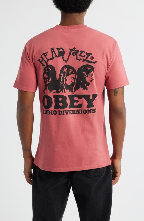 Obey Head Jazz Graphic T-shirt In Gold