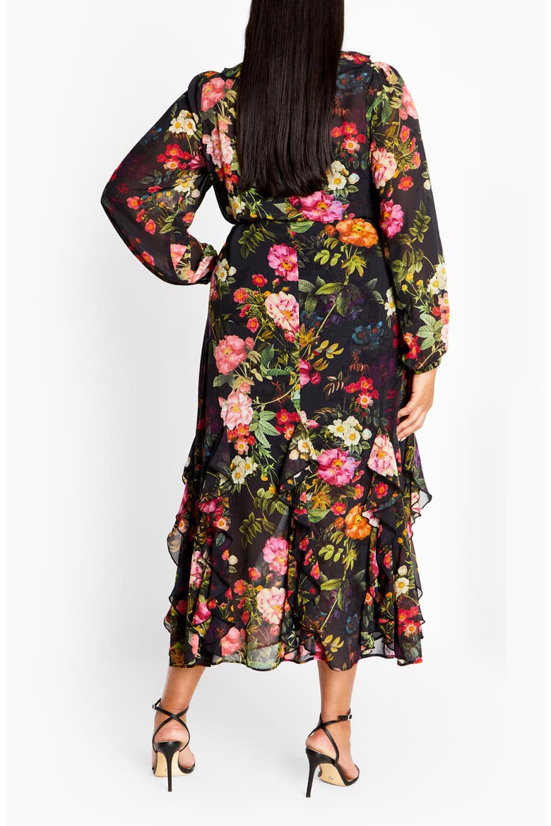 Macie Floral Tie Waist Maxi Dress, Alternate, color, FLORAL