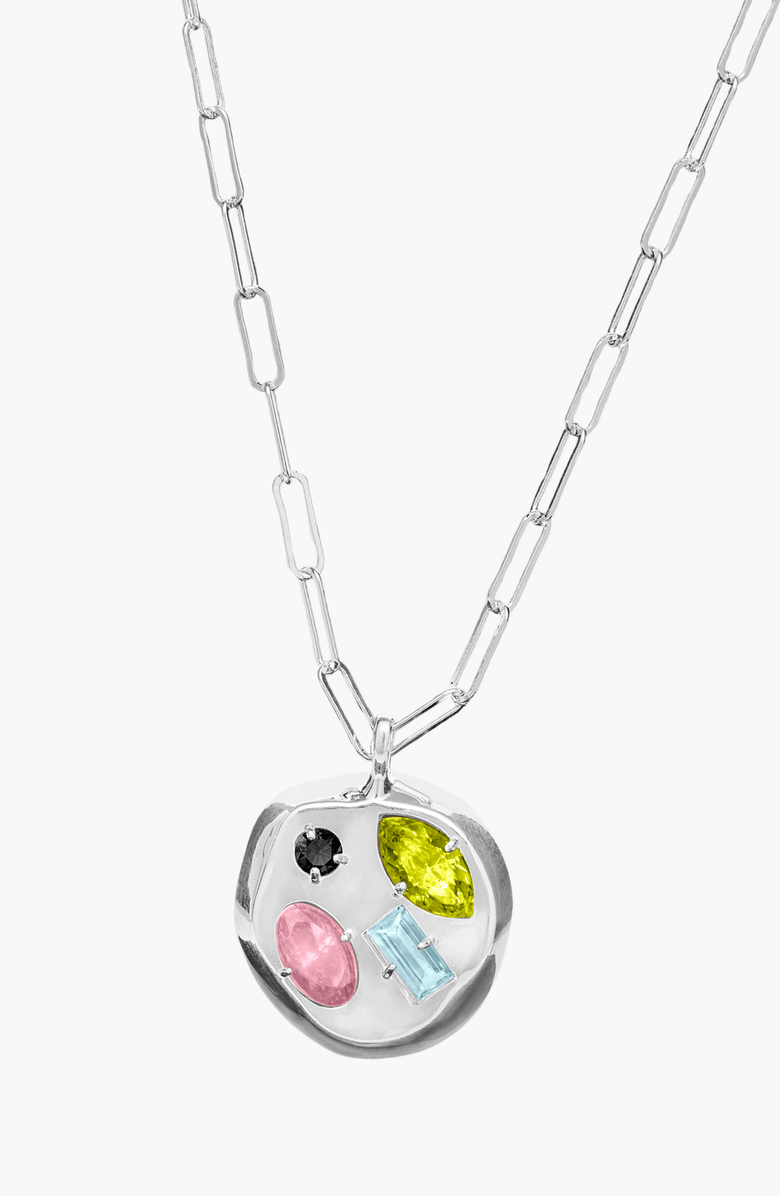 Birthdate Co. The August Birthdate Silver Pendant, Main, color, 