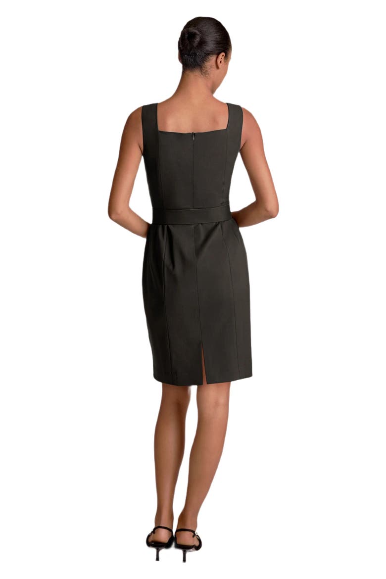 Cynthia Italian Wool Twill Dress, Alternate, color, Black