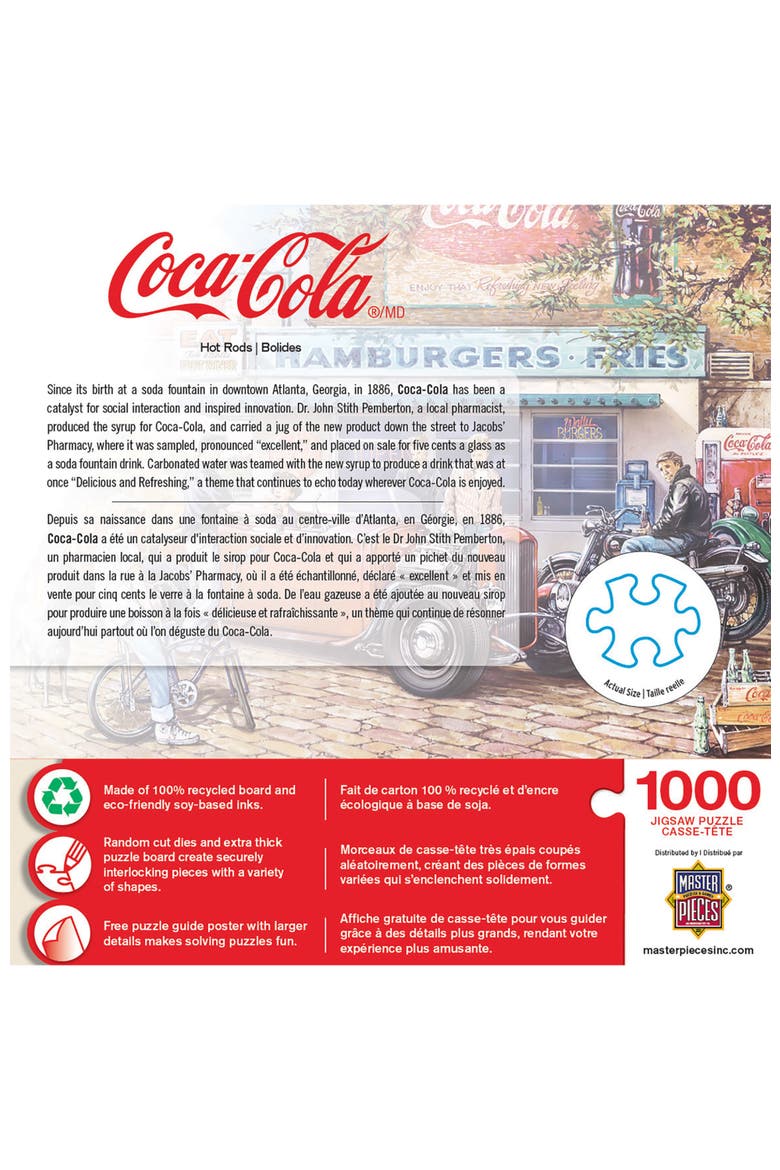 Coca-Cola Hot Rods 1000 Piece Puzzle, Alternate, color, Multicolor