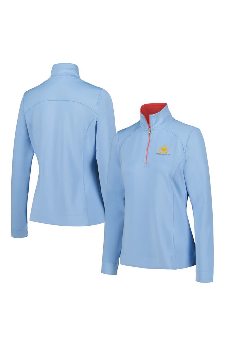 Fairway & Greene Women's Fairway & Greene  Light Blue 2024 Presidents Cup  Wells Quarter-Zip Top, Main, color, 