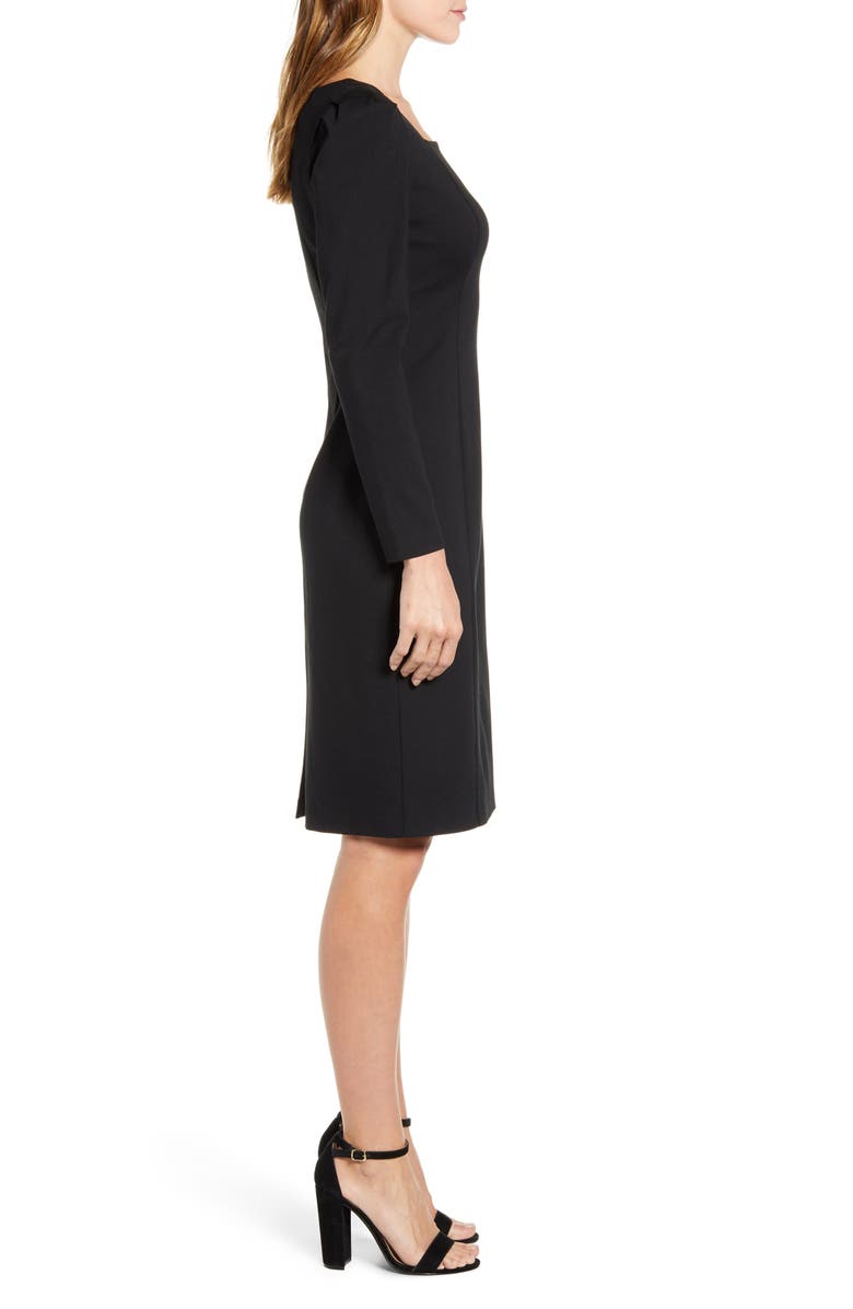 Rachel Parcell Square Neck Long Sleeve Ponte Dress, Alternate, color, 