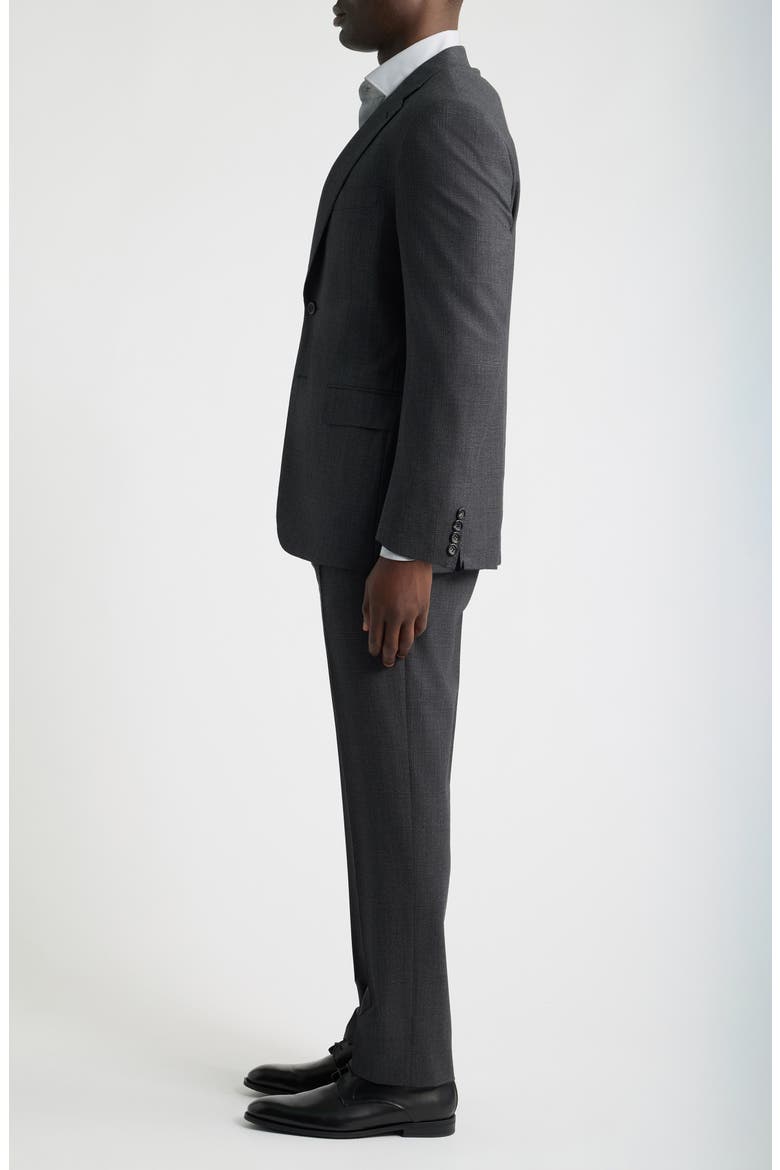 Siena Regular Fit Shadow Plaid Wool Suit, Alternate, color, CHARCOAL