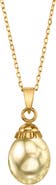 The Pearl Source Golden South Sea Devon Pendant