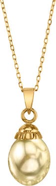 The Pearl Source Golden South Sea Devon Pendant