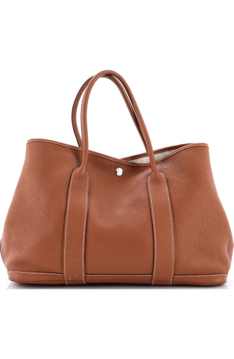 Pre-Owned Hermes Garden Party Tote Leather 36, Main, color, Gold
