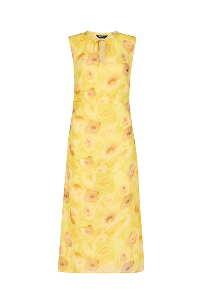 Sunshine Floral Textured Midi Dress, Alternate, color, Yellow/Multi