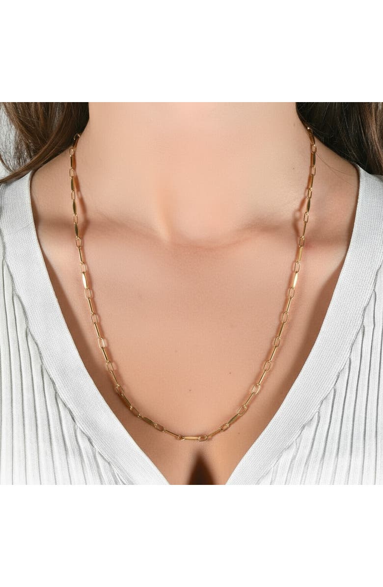 Bliss Diamond 14k Gold Women's 24" Chain Necklace 10 Grams 2.5mm Thick, Alternate, color, 14K Yellow Gold