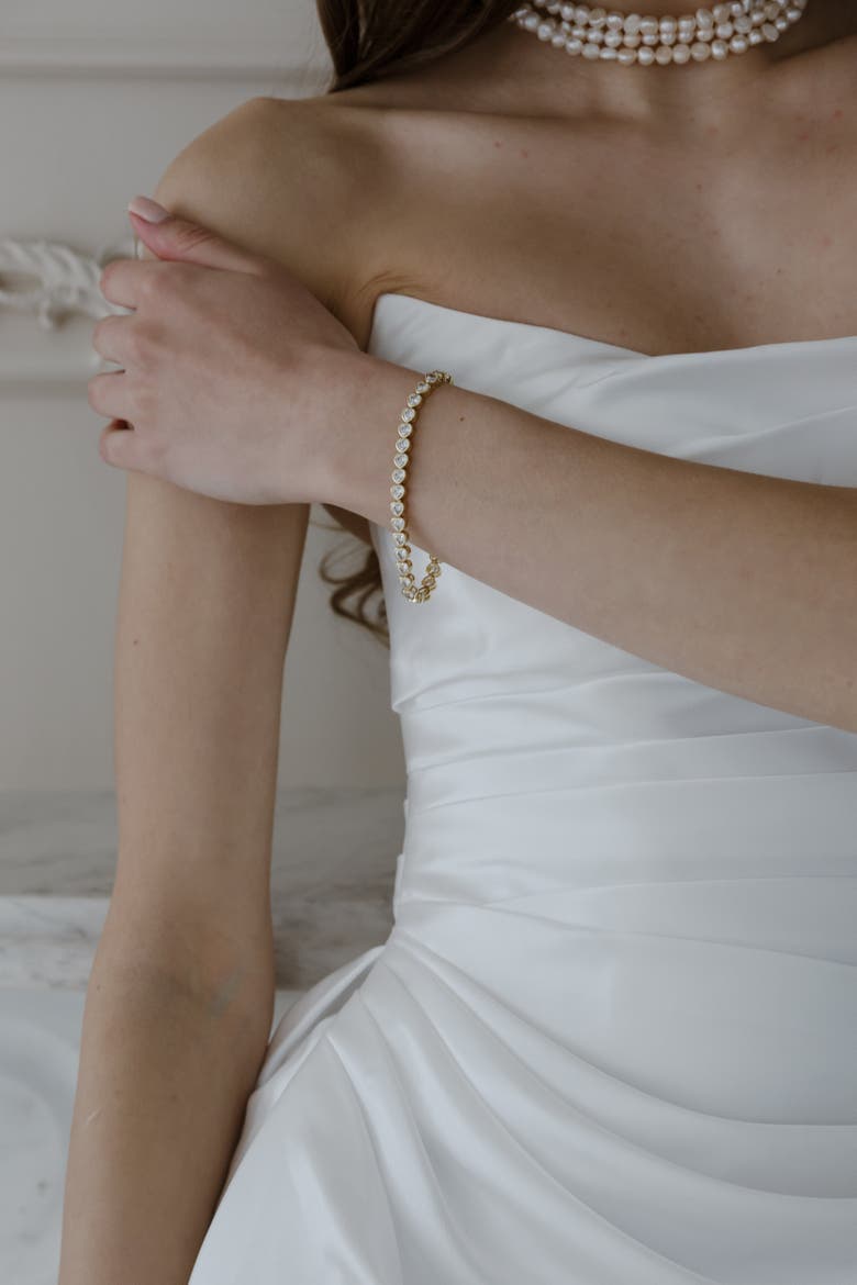 Romy Crystal Bracelet, Alternate, color, Metallic Silver