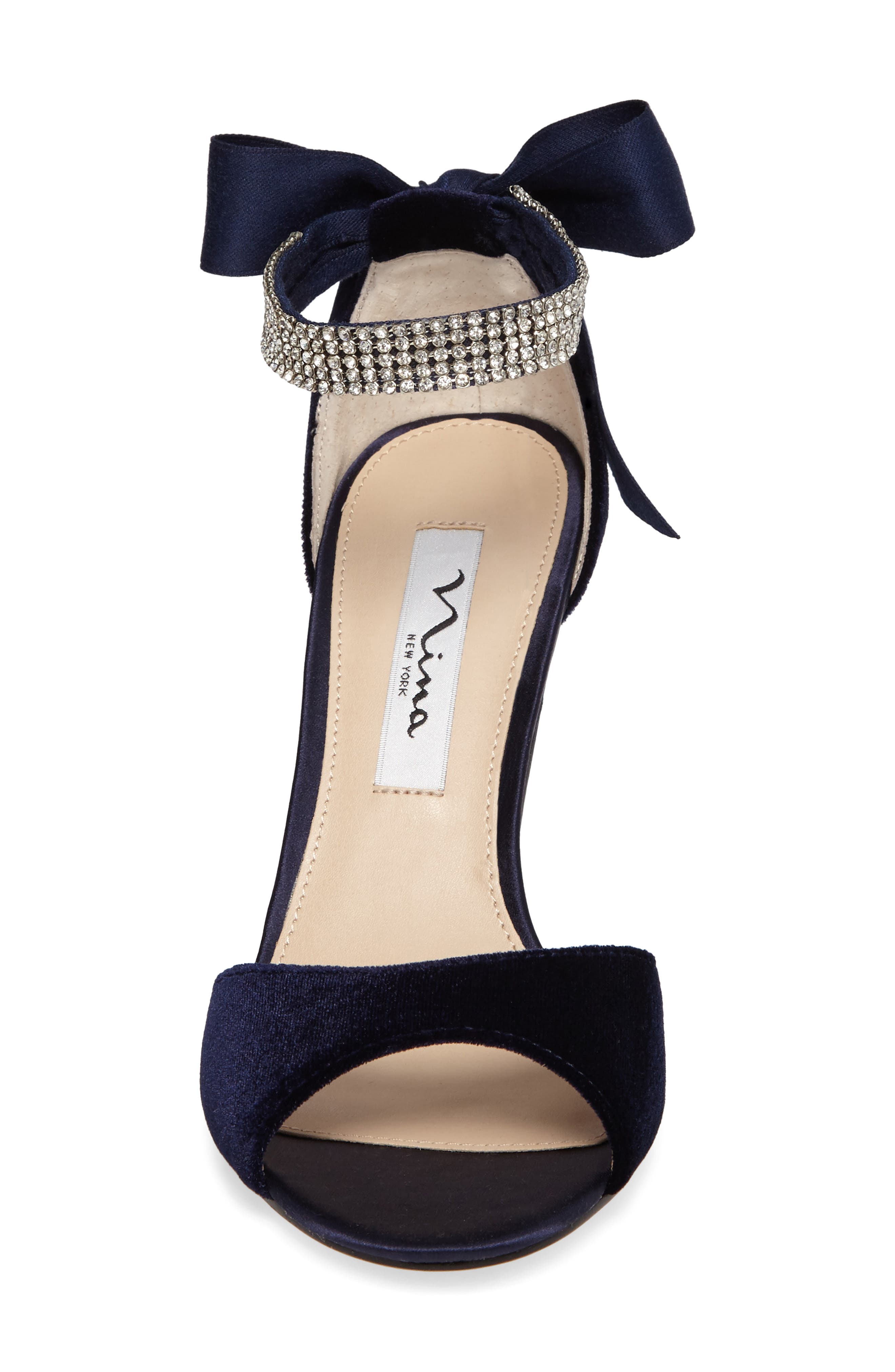 Nina 'Vinnie' Crystal Embellished Ankle Strap Sandal, Alternate, color, 