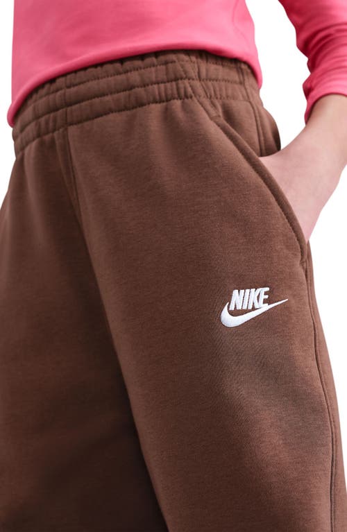 Nike Kids' Sportswear Club Fleece Wide Leg Sweatpants In Brown
