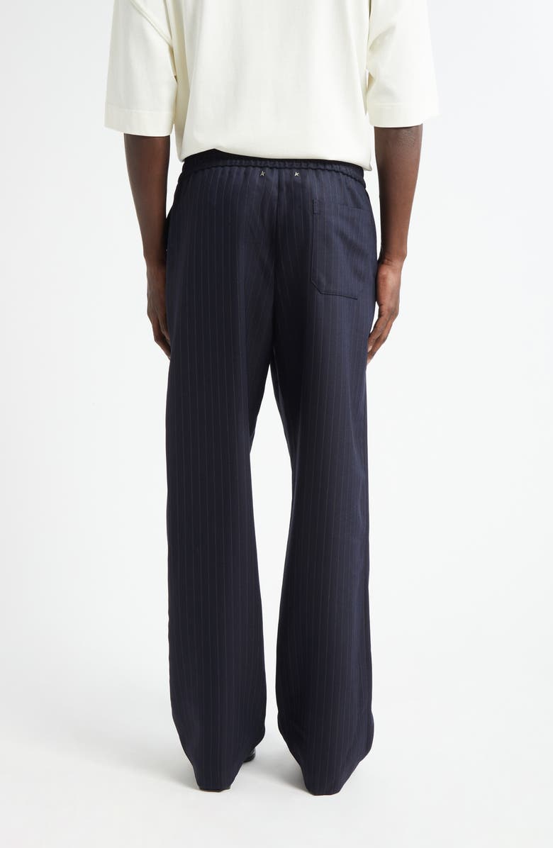 Golden Goose Journey Pinstripe Wide Leg Pants, Alternate, color, Dark Navy