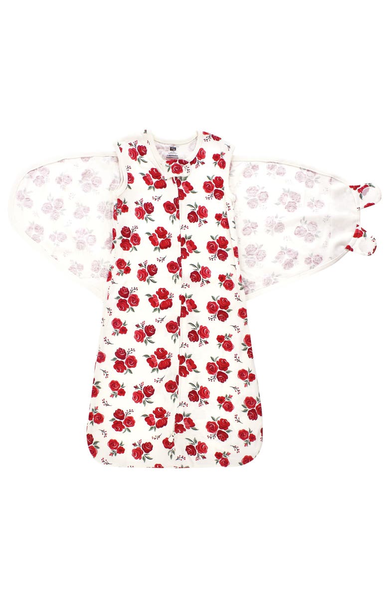 Hudson Baby Swaddle-to-Sack Sleeper, Alternate, color, Red Rose