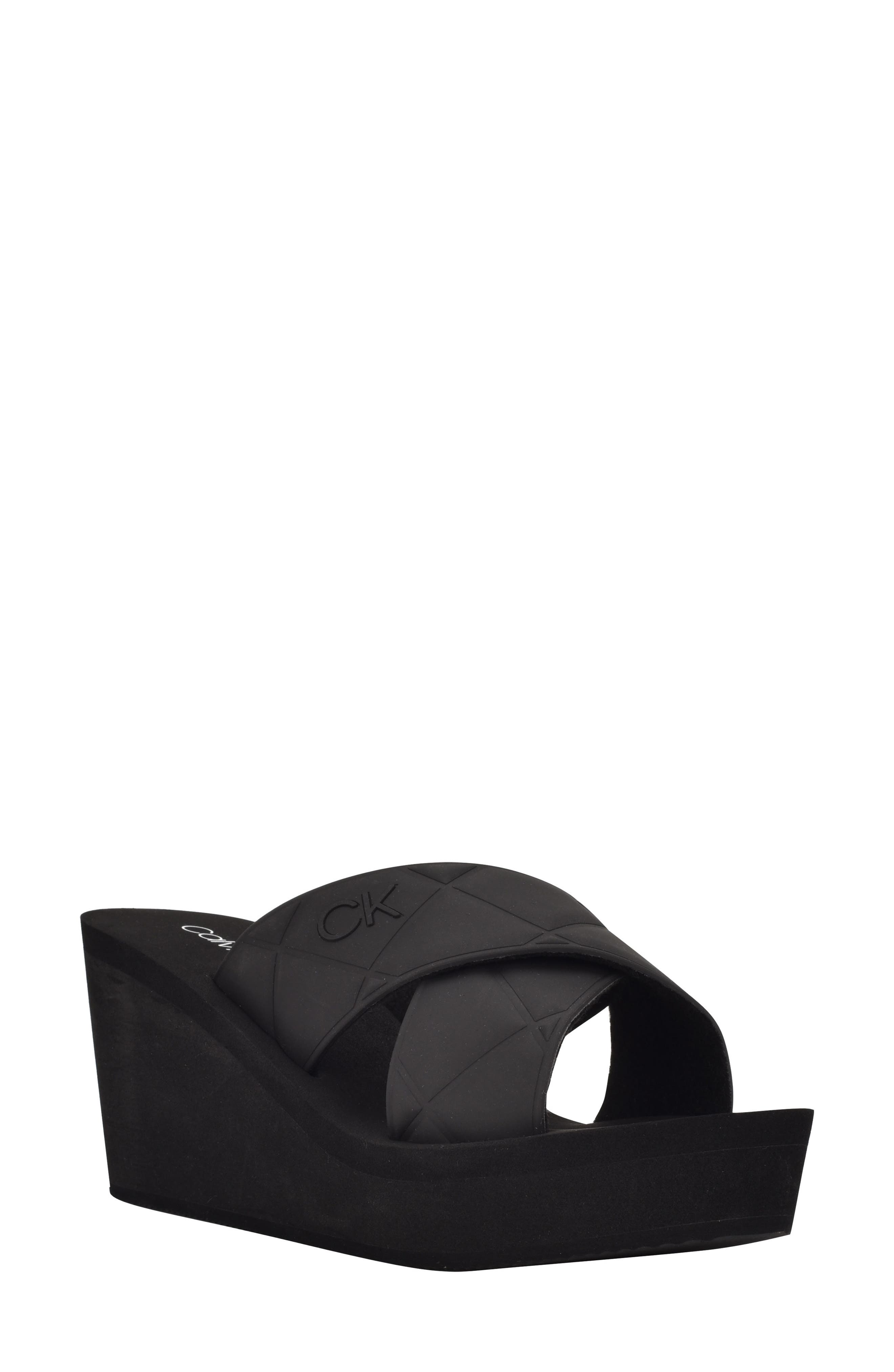 Calvin Klein Rhena Platform Slide Sandal, Main, color, 