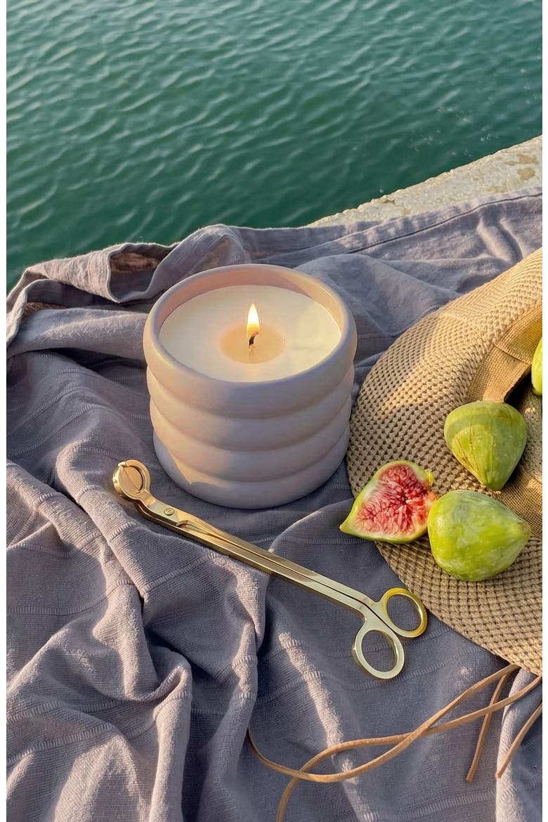 Ceramic Candle, Alternate, color, Salted Rivage