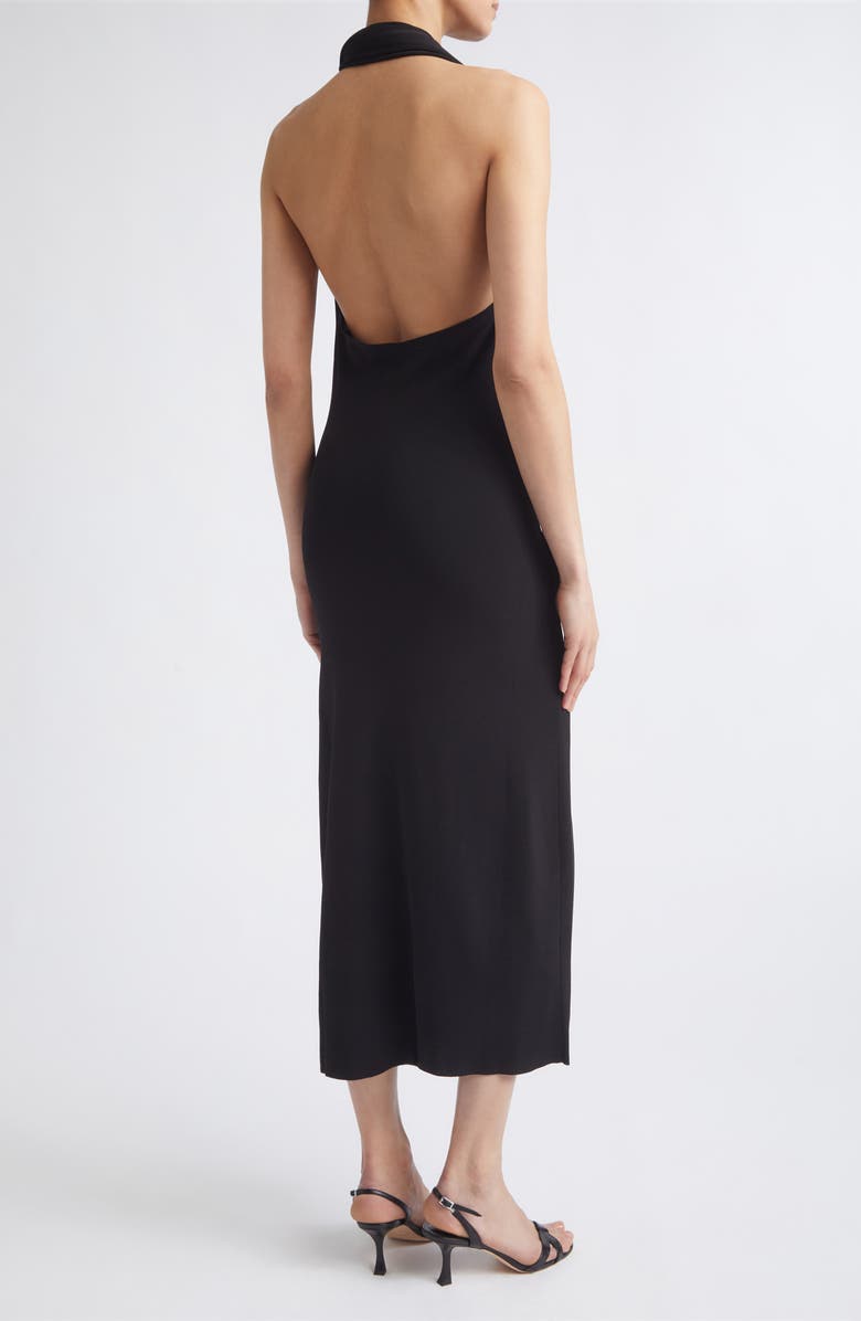 Altuzarra Mitchell Scarf Halter Knit Maxi Dress, Alternate, color, Black