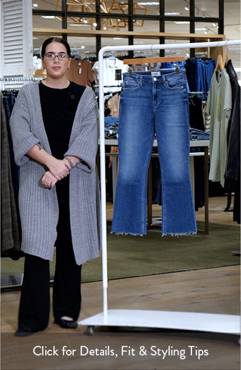 Colette Raw Hem Crop Flare Jeans, sales video thumbnail