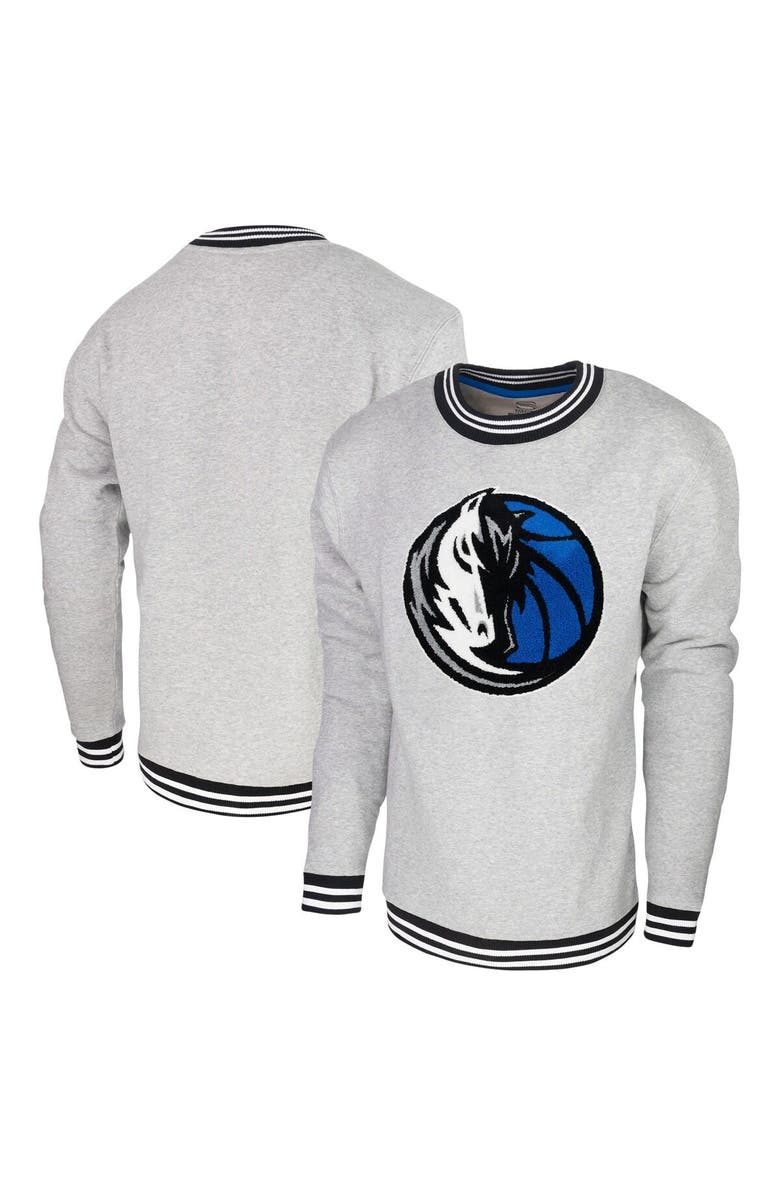 Stadium Essentials Men's Stadium Essentials Heather Gray Dallas Mavericks Club Level Pullover Sweatshirt, Main, color, Heather Gray