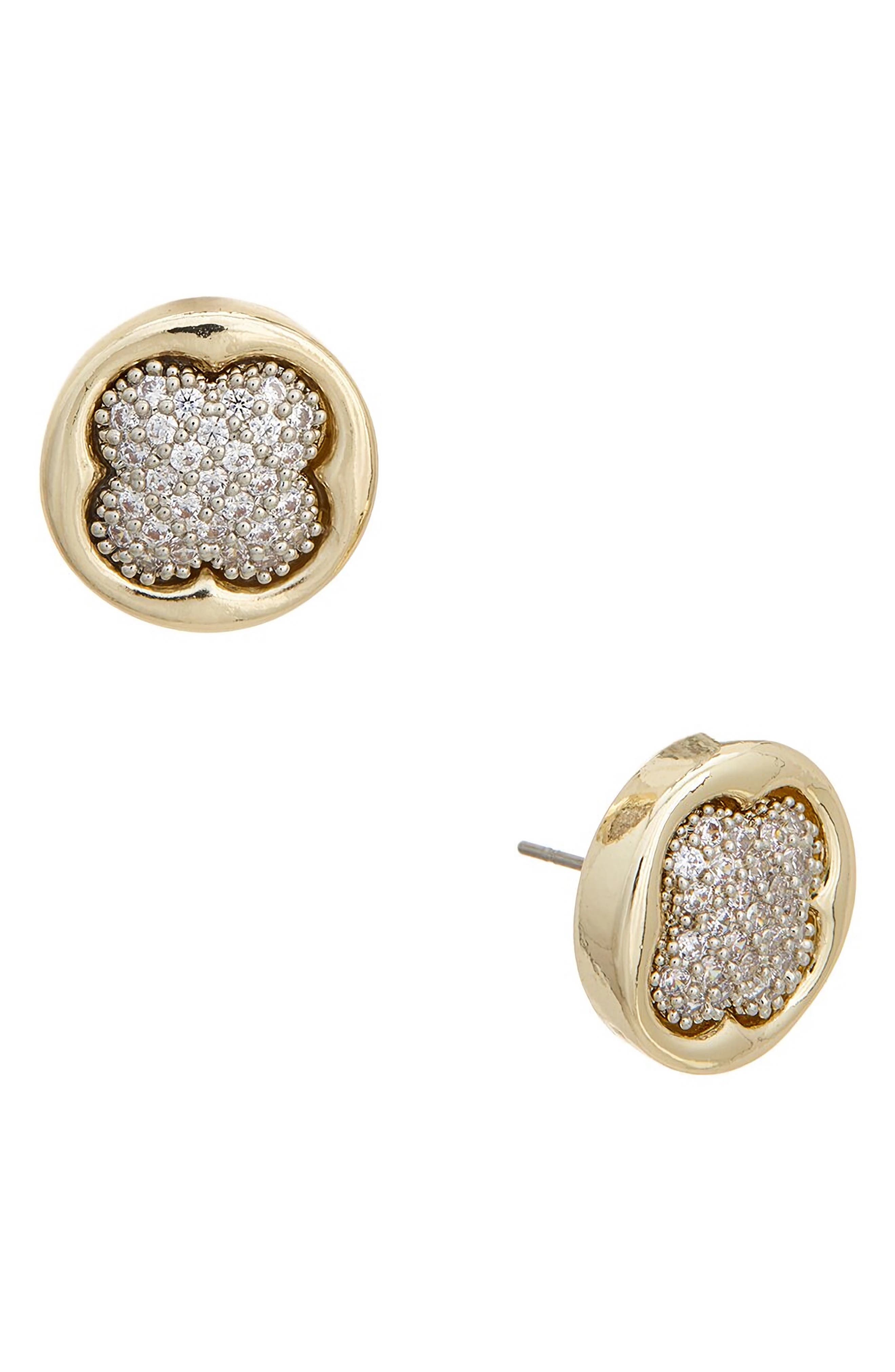Juvell Pavé Clover Stud Earrings