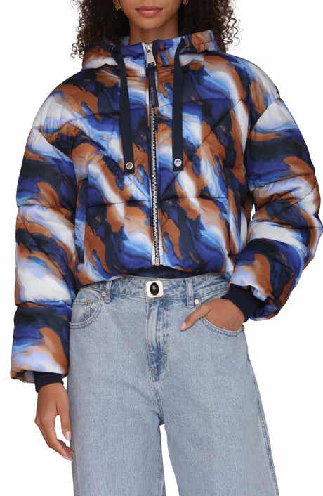 Avec Les Filles Cropped Hooded Puffer Coat