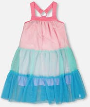 Deux par Deux Sleeveless A-line Mesh Dress