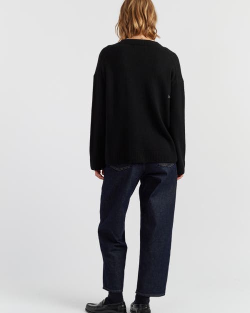 Chinti & Parker Wool-cashmere Peek Pocket Cardigan In Black