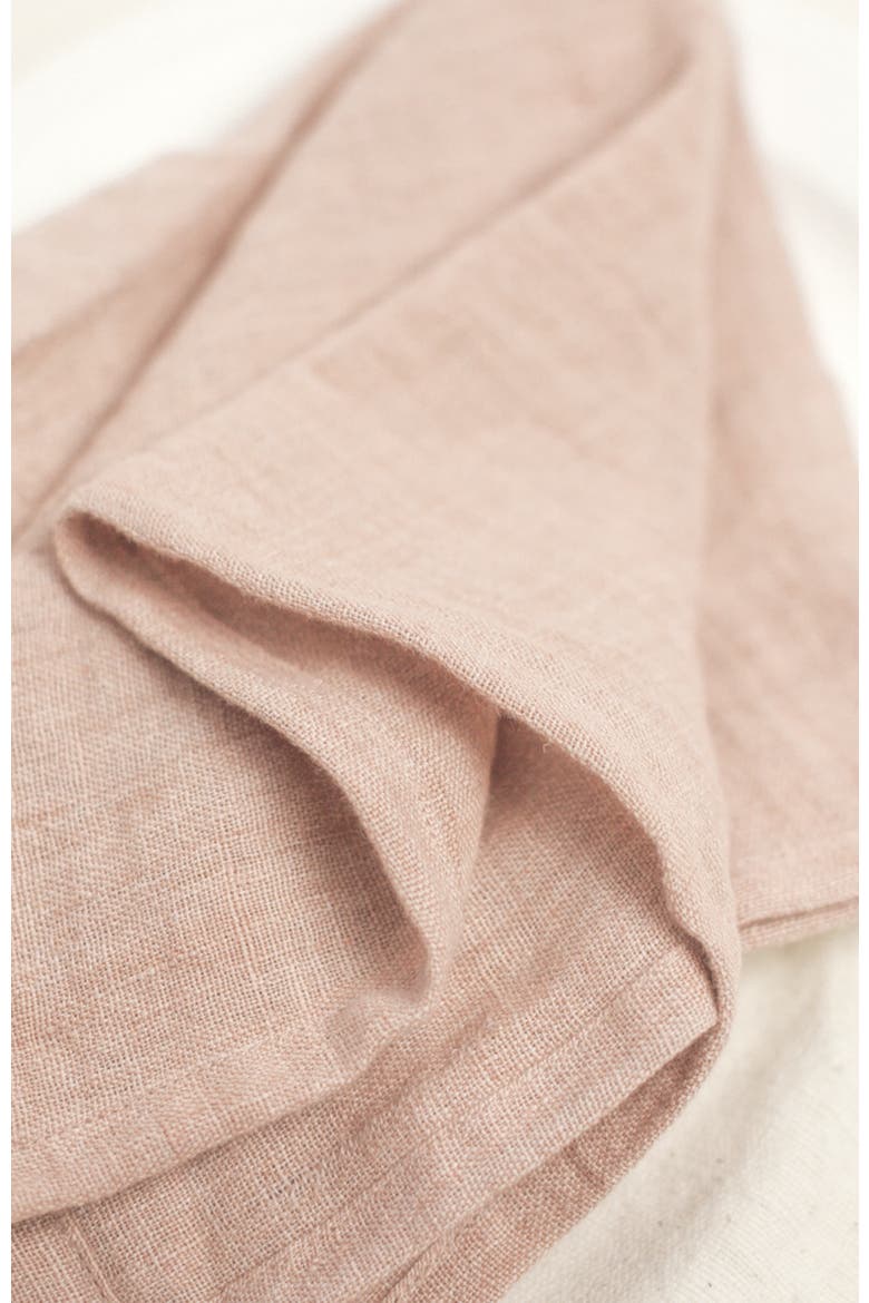 Stone Washed Linen Napkins - Set of 4, Alternate, color, Pink
