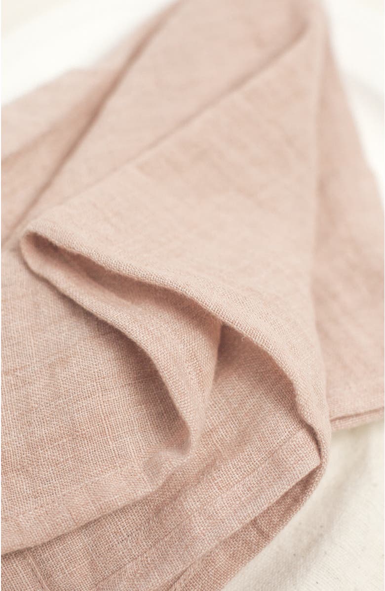 Creative Women Stone Washed Linen Napkins - Set of 4, Alternate, color, Pink