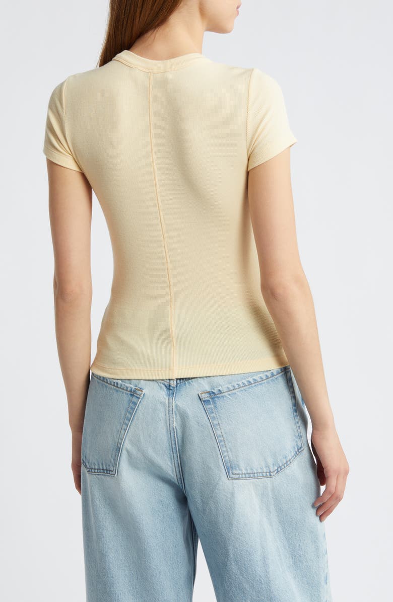 FRAME Rib Baby Tee, Alternate, color, Canary