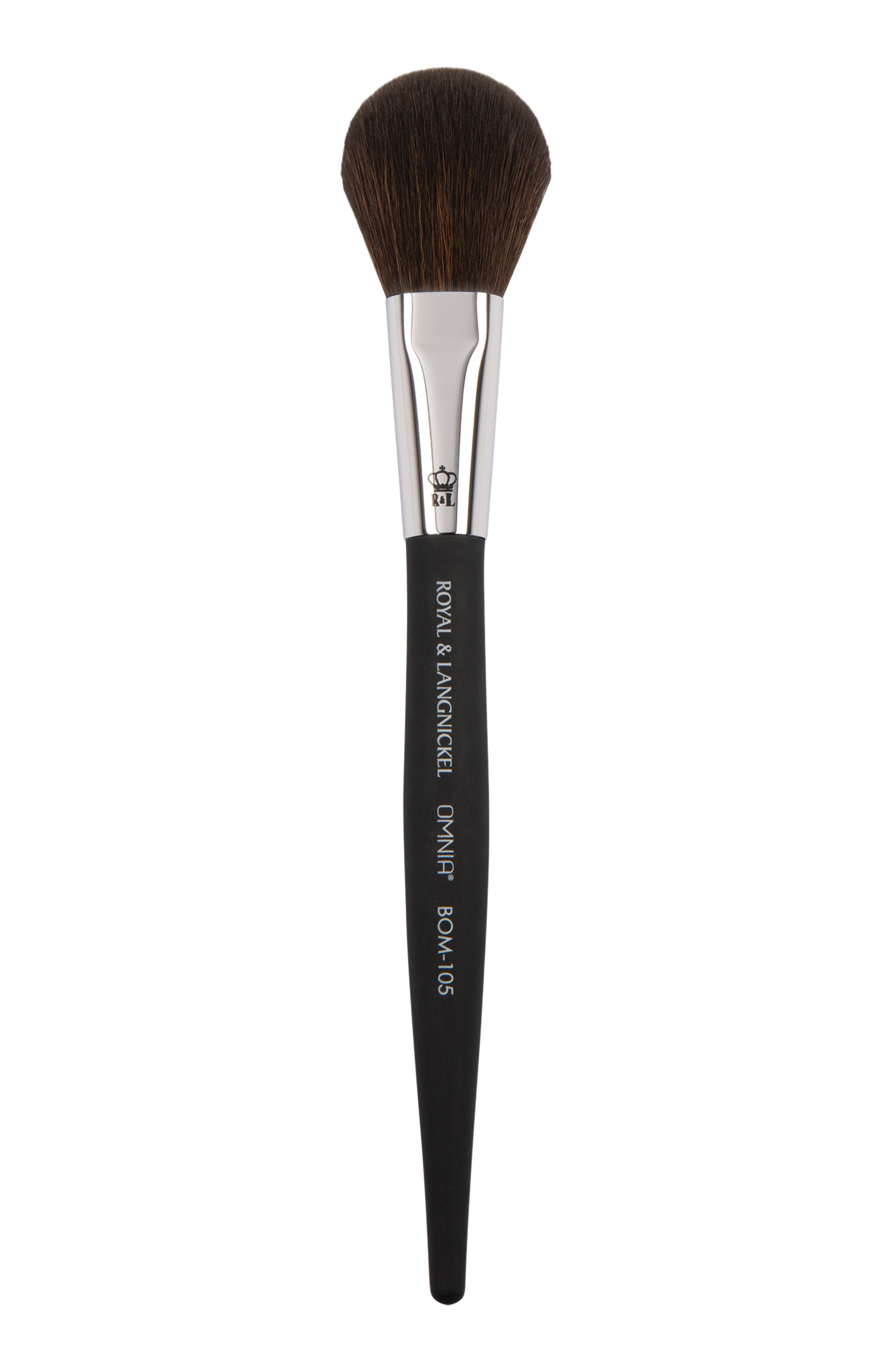 OMNIA Brush Pro Rounded Powder Makeup Brush in Black at Nordstrom
