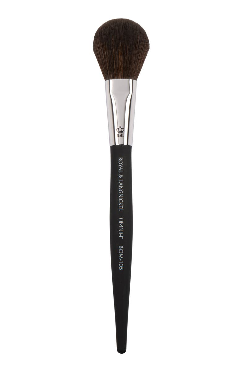 OMNIA Brush Pro Rounded Powder Makeup Brush, Main, color, Black