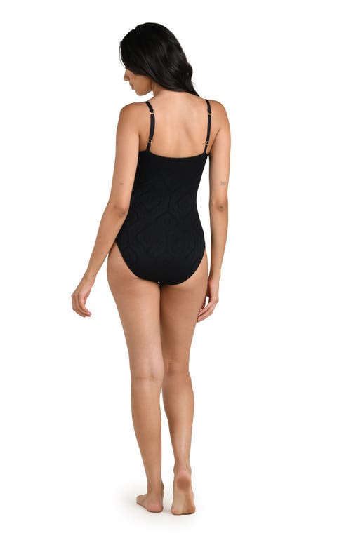 La Blanca Mantra Medallion One-piece Swimsuit In Black