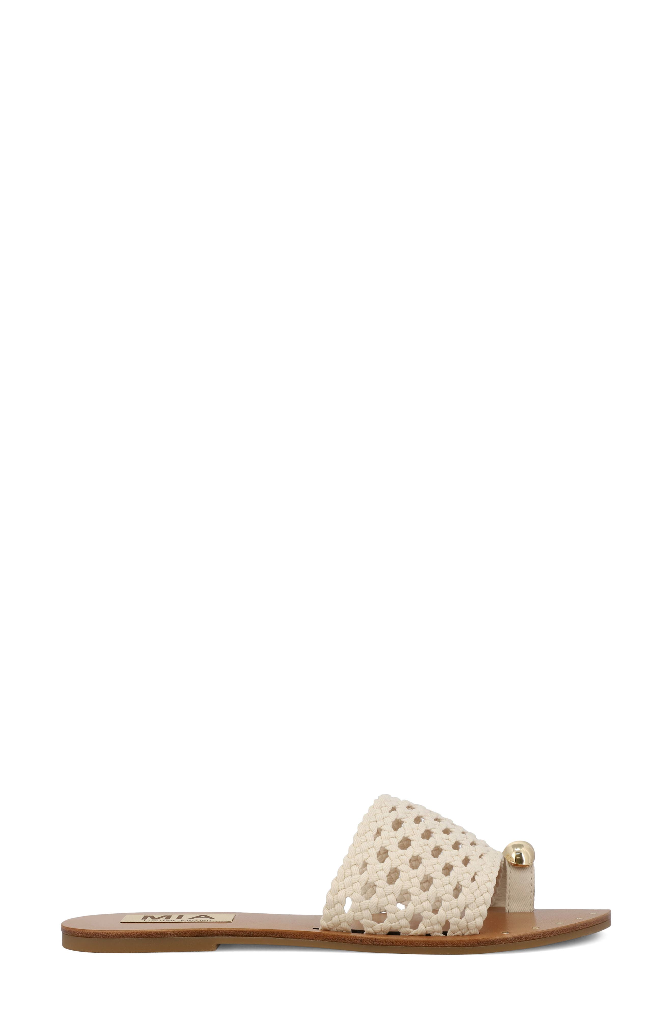 MIA Tiva Slide Sandal, Alternate, color, Bone Woven
