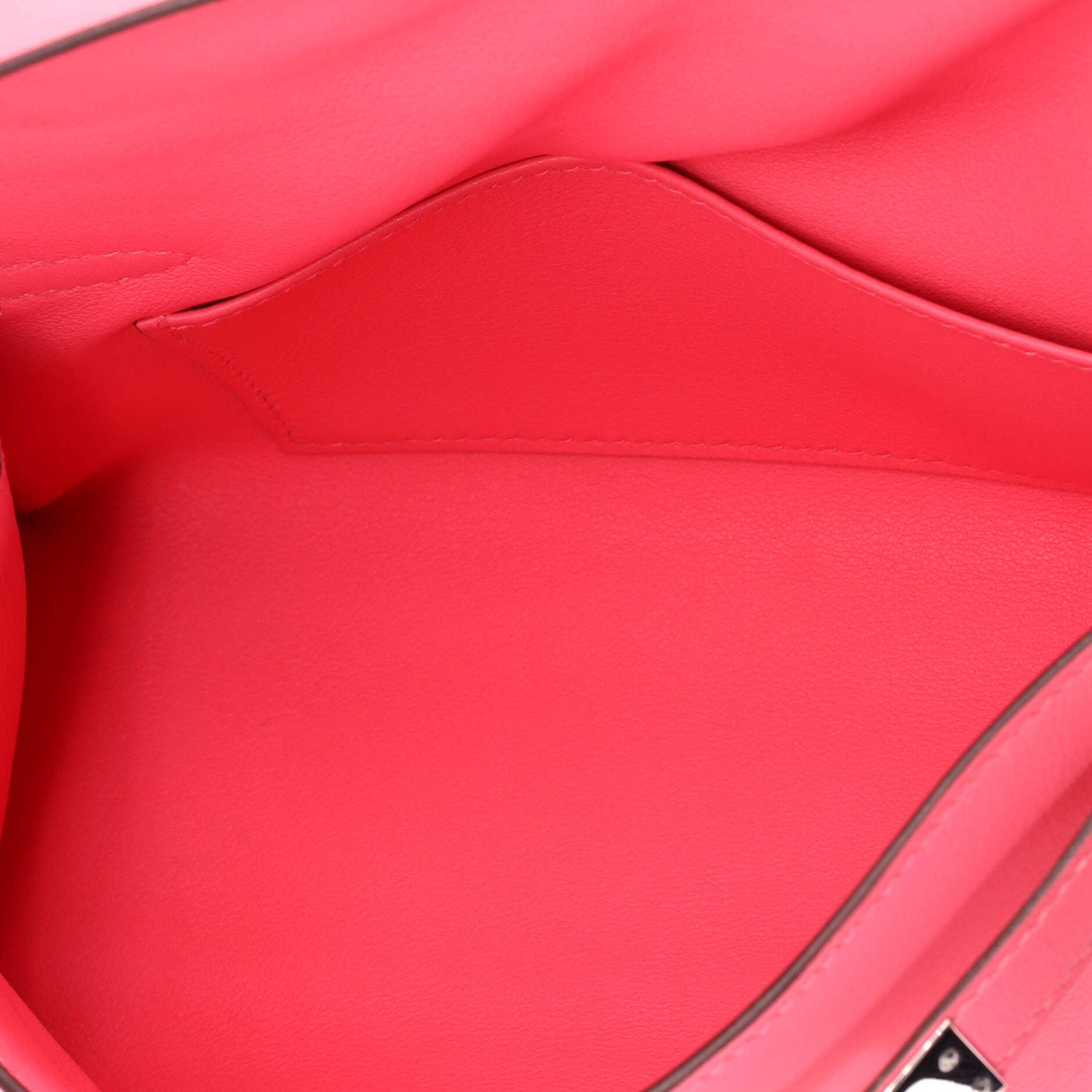 Pre-Owned Hermes Kelly Pochette Swift, Alternate, color, Rose Azalee