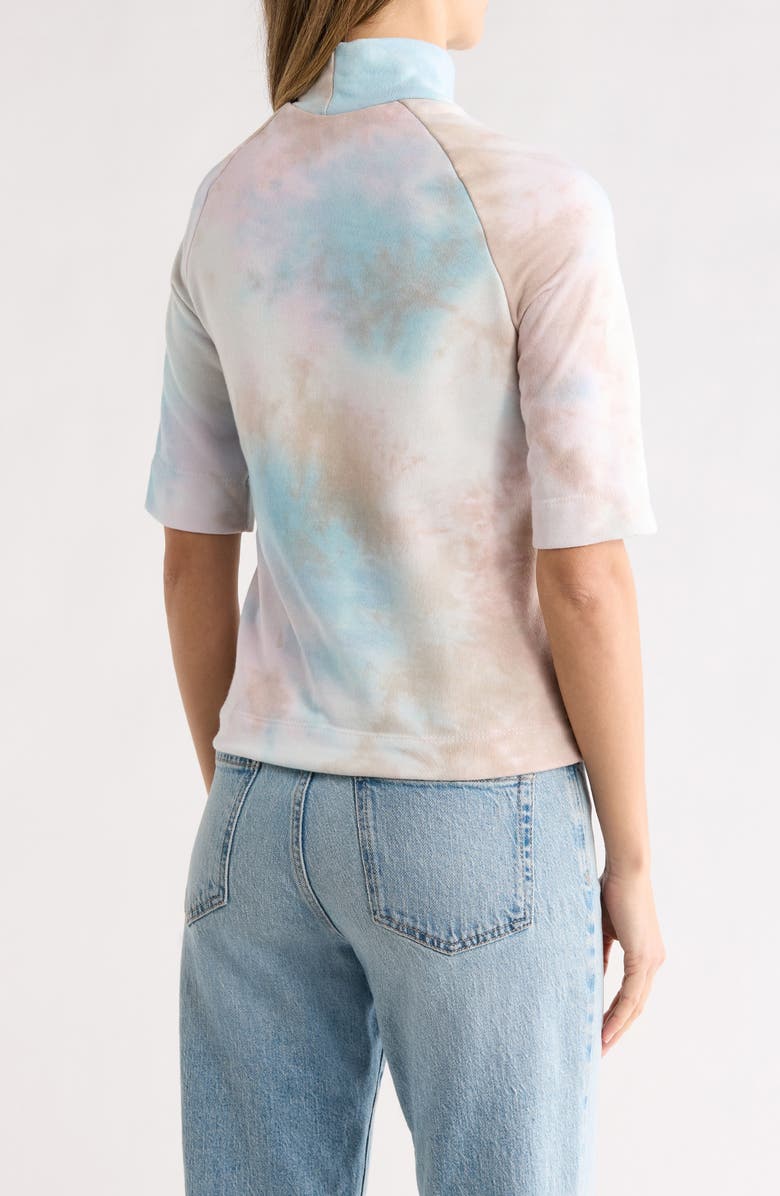 GO COUTURE Mock Neck Short Sleeve Sweater, Alternate, color, Mocha Splash