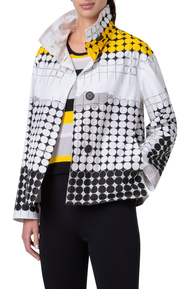 Skyscraper Techno Taffeta Jacket, Main, color, CREAM-TIN-YELLOW