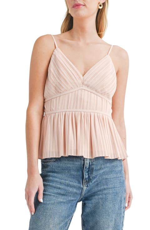 Pleated Peplum Camisole
