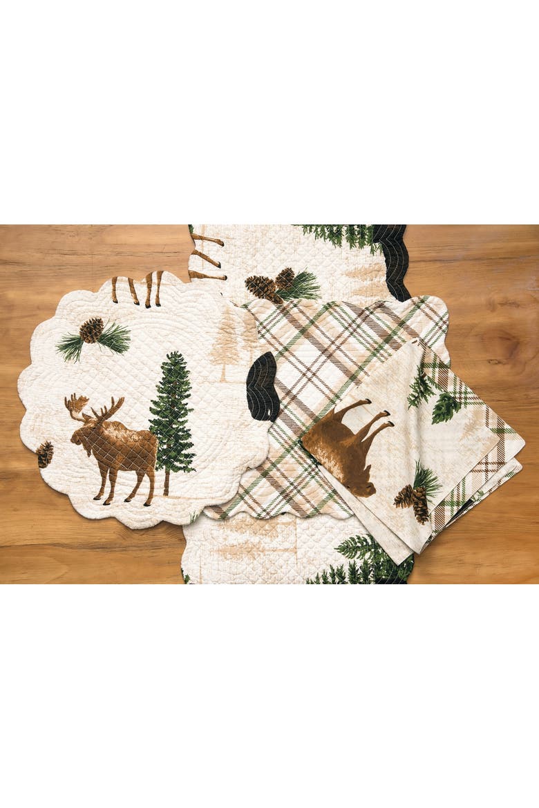 Nolan Pines Napkin Set of 6, Alternate, color, brown