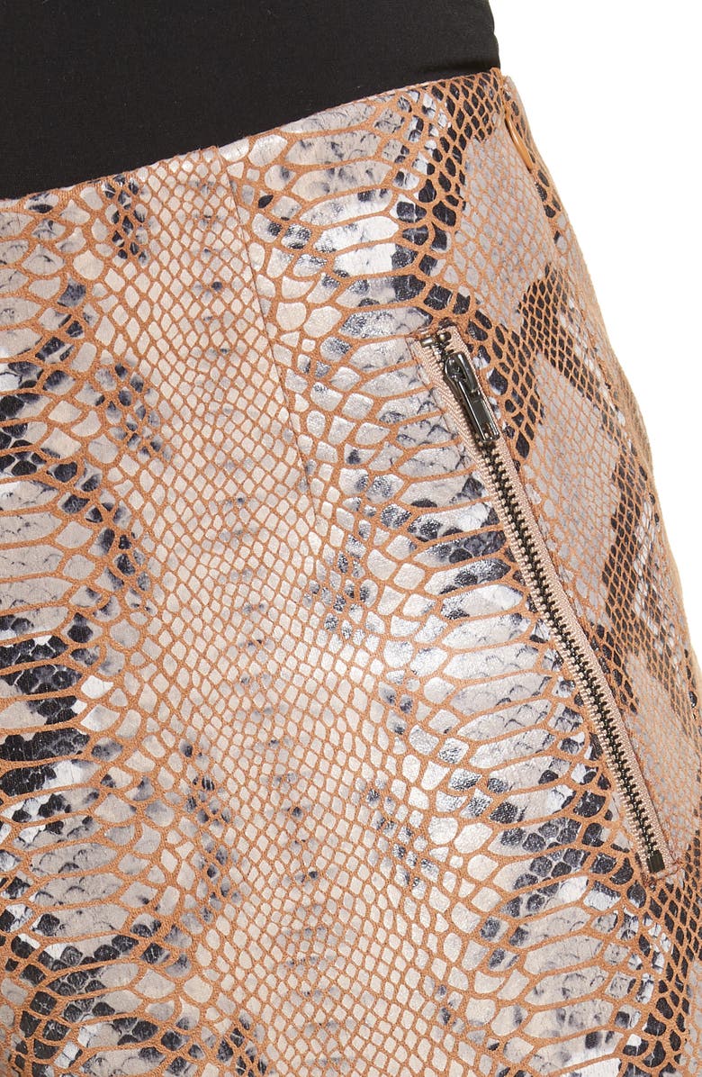 KENDALL + KYLIE High Waist Snakeskin Print Pants, Alternate, color, 