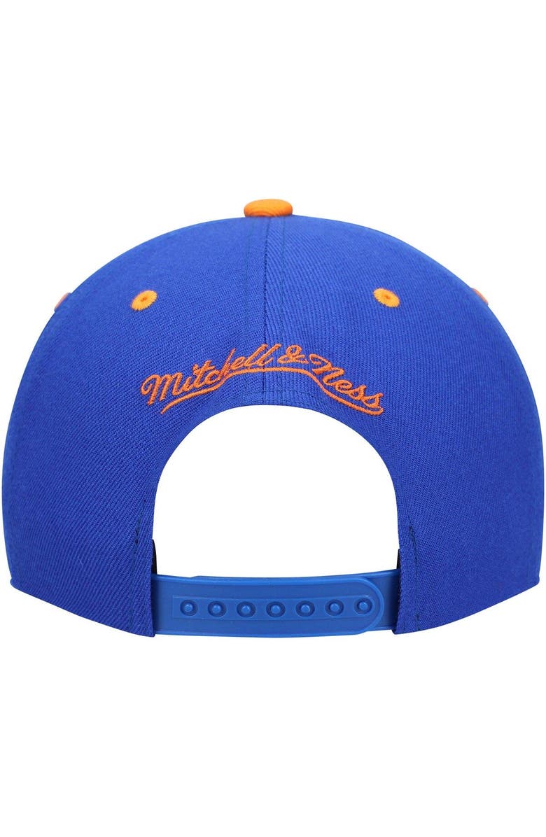 Mitchell & Ness Men's Mitchell & Ness Blue/Orange New York Knicks Upside Down Snapback Hat, Alternate, color, 