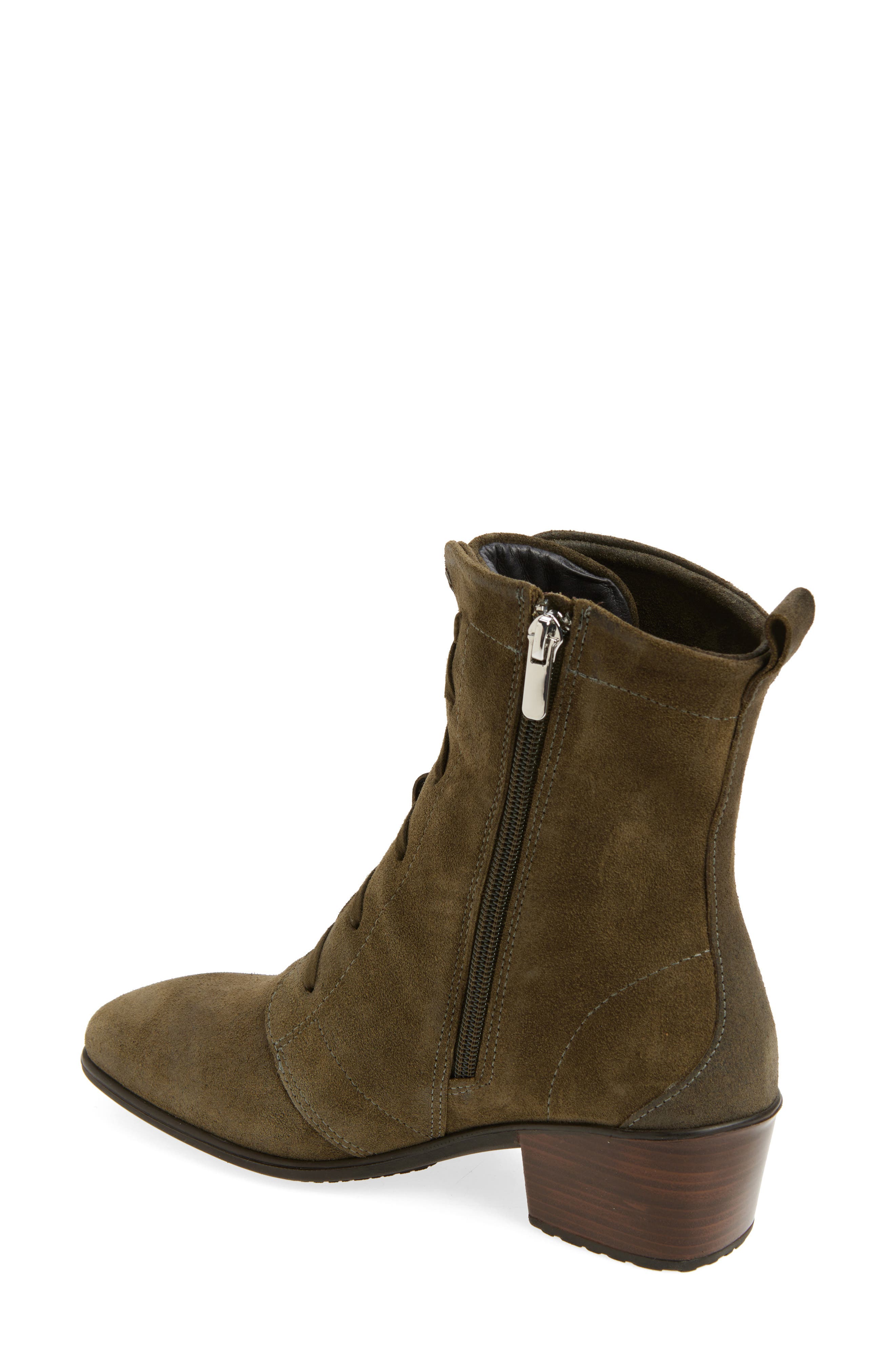 Naot Majesty Lace-Up Boot, Alternate, color, Oily Olive Suede