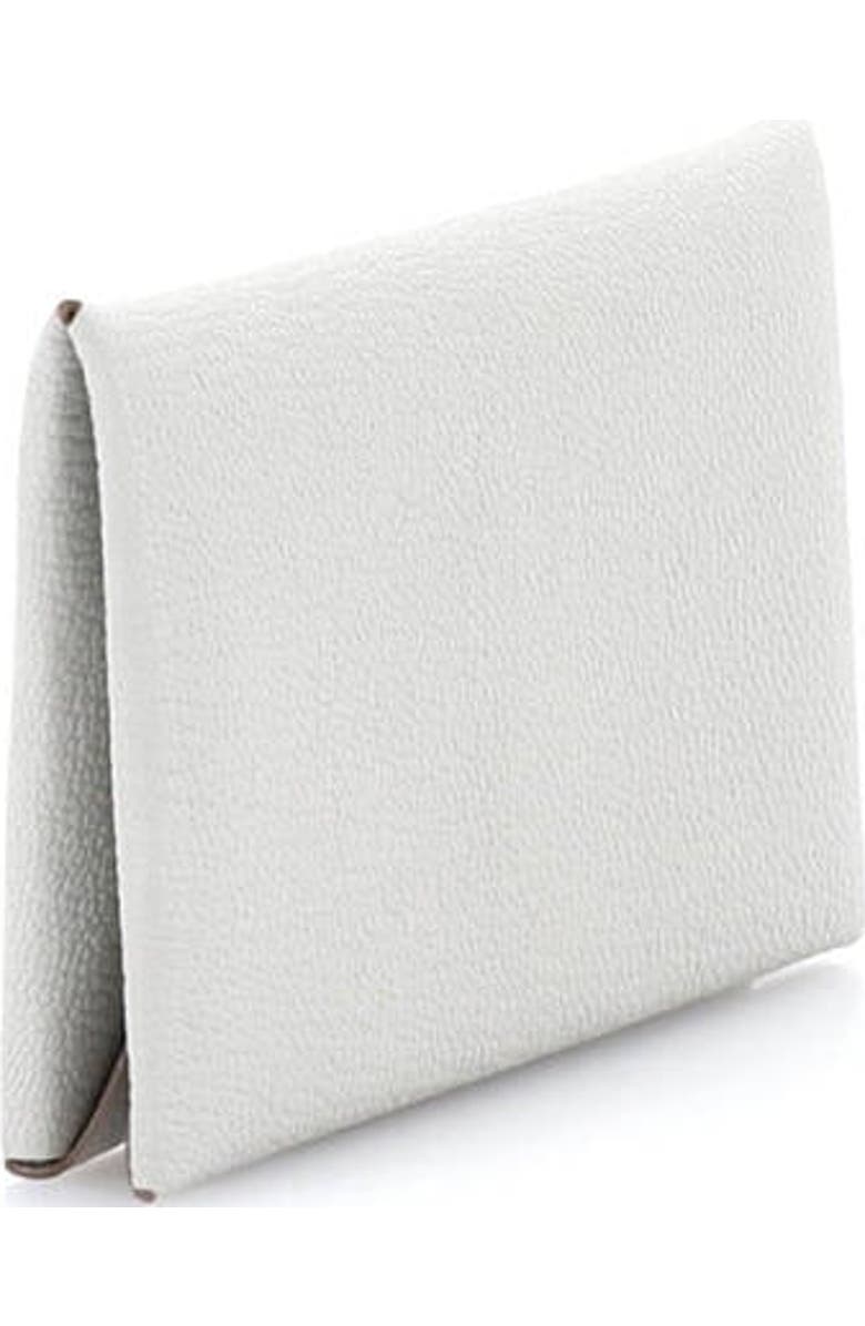 Pre-Owned Hermes Calvi Duo Card Holder Chevre Mysore, Alternate, color, Gris Perle