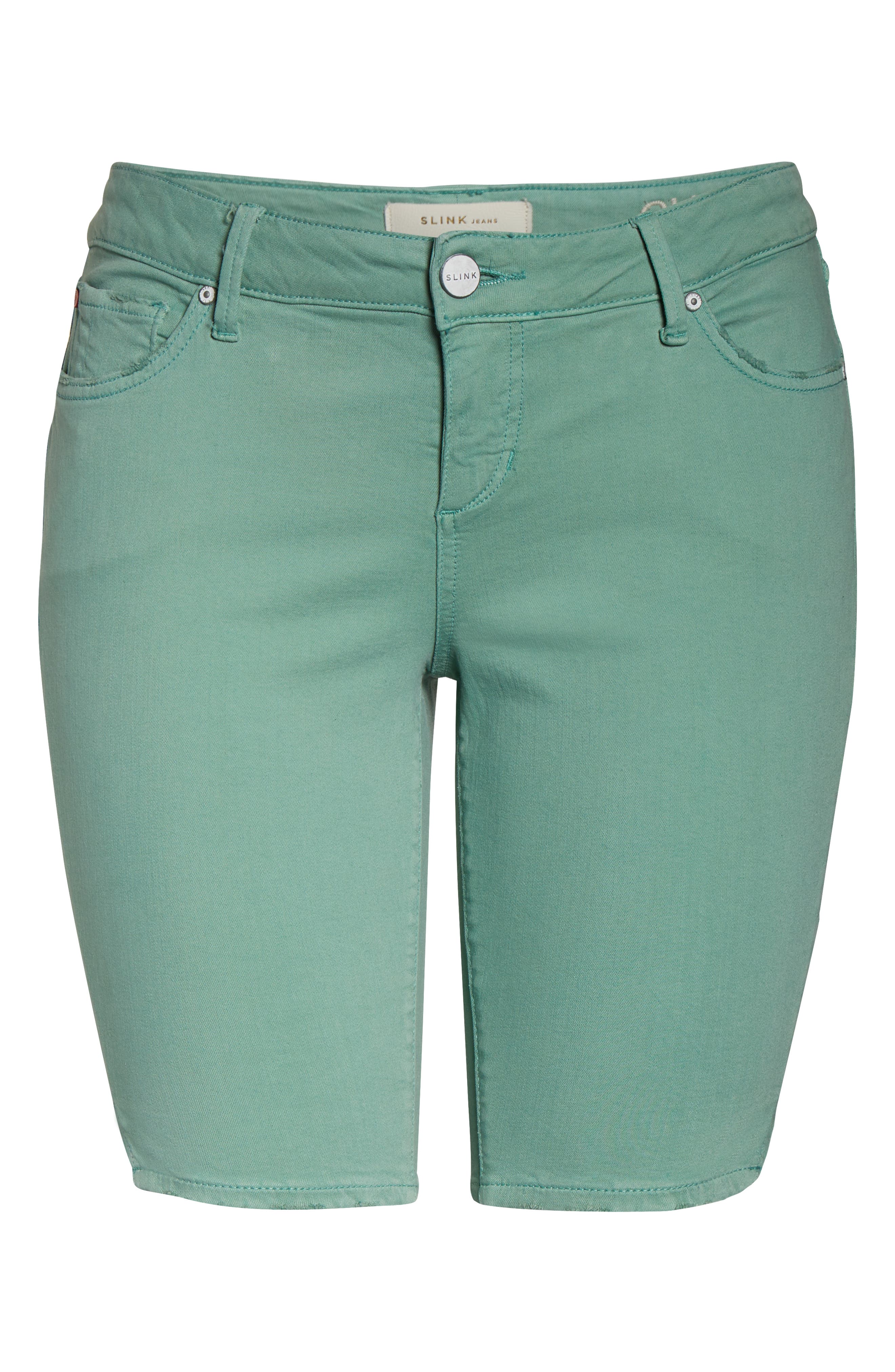 SLINK Jeans Notch Detail Stretch Cotton Blend Bermuda Shorts (Women ...