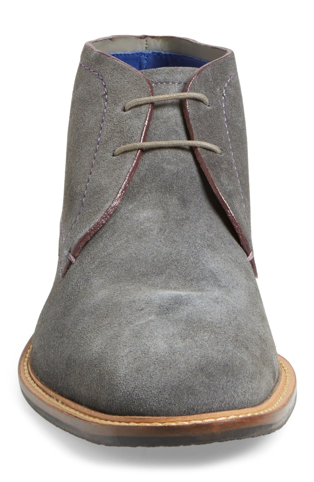 ted baker linnus chukka boots in dark Greek suede Ted Baker London  main image 3