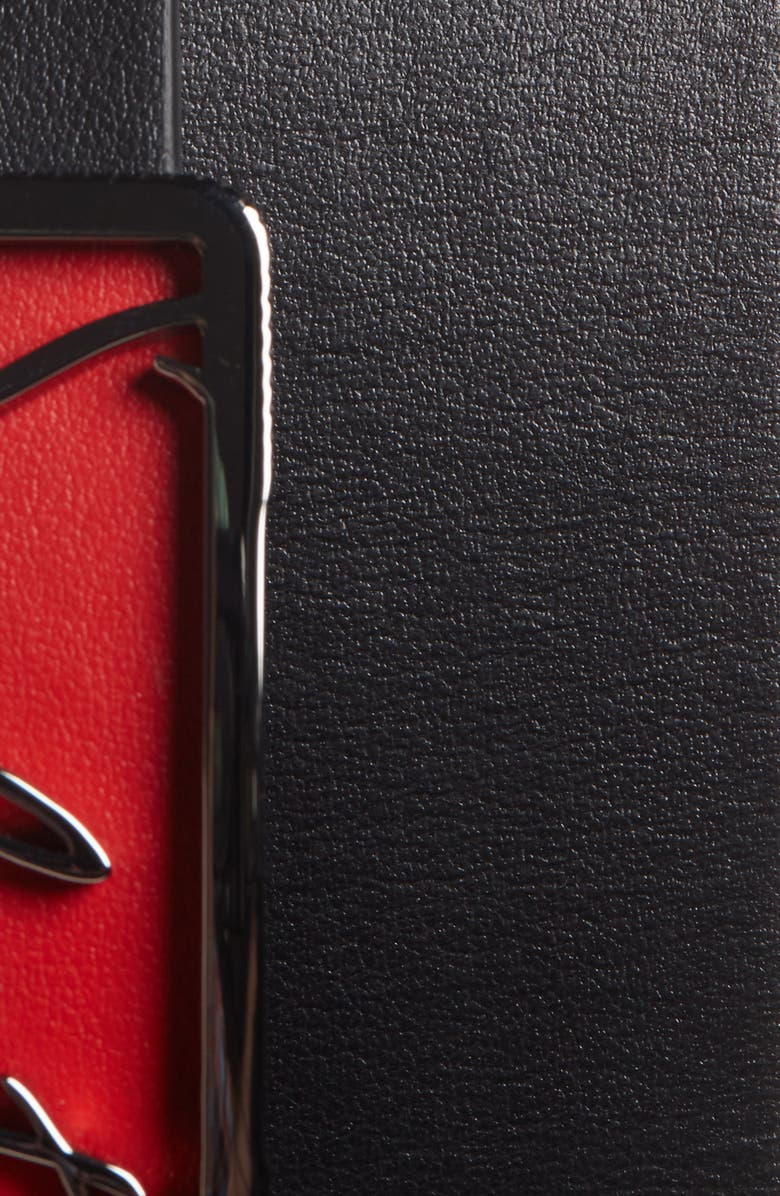 Christian Louboutin Ricky Logo Buckle Leather Belt, Alternate, color,