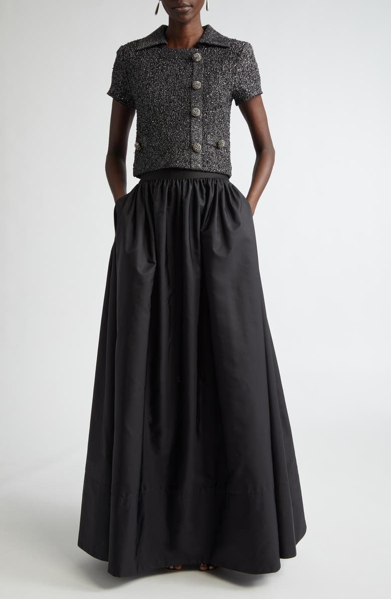 ST. JOHN Sequin Metallic Stretch Knit Top, Alternate, color,